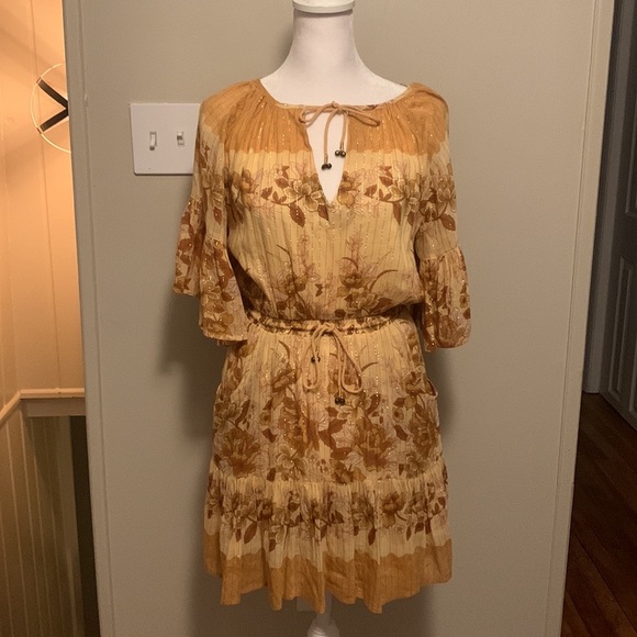 Spell & The Gypsy Collective Coco Lei Flutter Metallic Mini Play Dress Size XXS - Picture 10 of 16